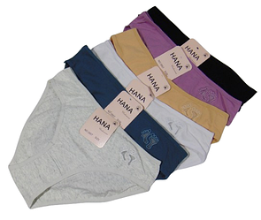 Набір бавовняних трусиків 6 шт XL різнобарвні Hana 3957