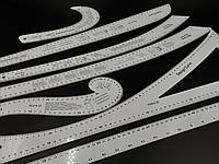 Лекала линейки галстуковые для построения выкройок различной формы набор из 7 единиц