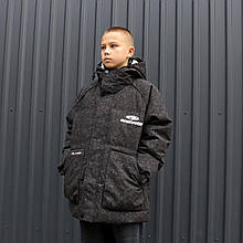 Підліткова довга зимова курточка для хлопчика з утеплювачем холофайбер TN-KUAICHE розмір