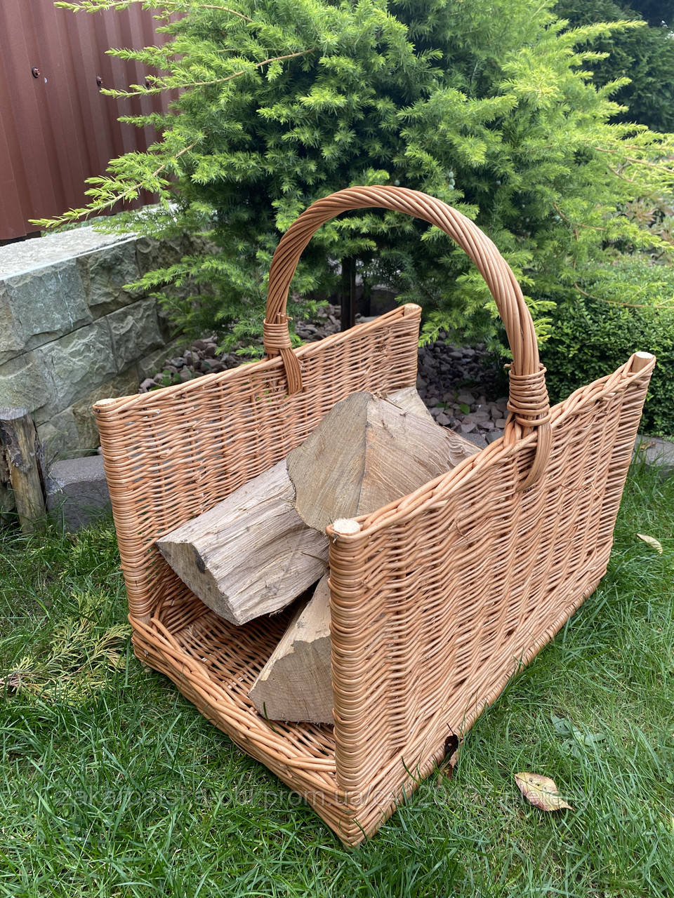 Корзинка для дров в натуральному кольорі L, фото 1