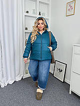 Жіноча куртка евро-зима великого розміру Україна Розміри: 48-50, 52-54, 56-58, 60-62, фото 2
