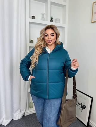 Жіноча куртка евро-зима великого розміру Україна Розміри: 48-50, 52-54, 56-58, 60-62, фото 1