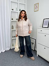 Жіноча куртка евро-зима великого розміру Україна Розміри: 48-50, 52-54, 56-58, 60-62, фото 4