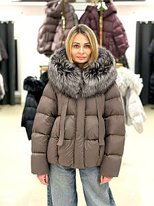 Пуховик жіночий Chanevia 25606 BRONZE