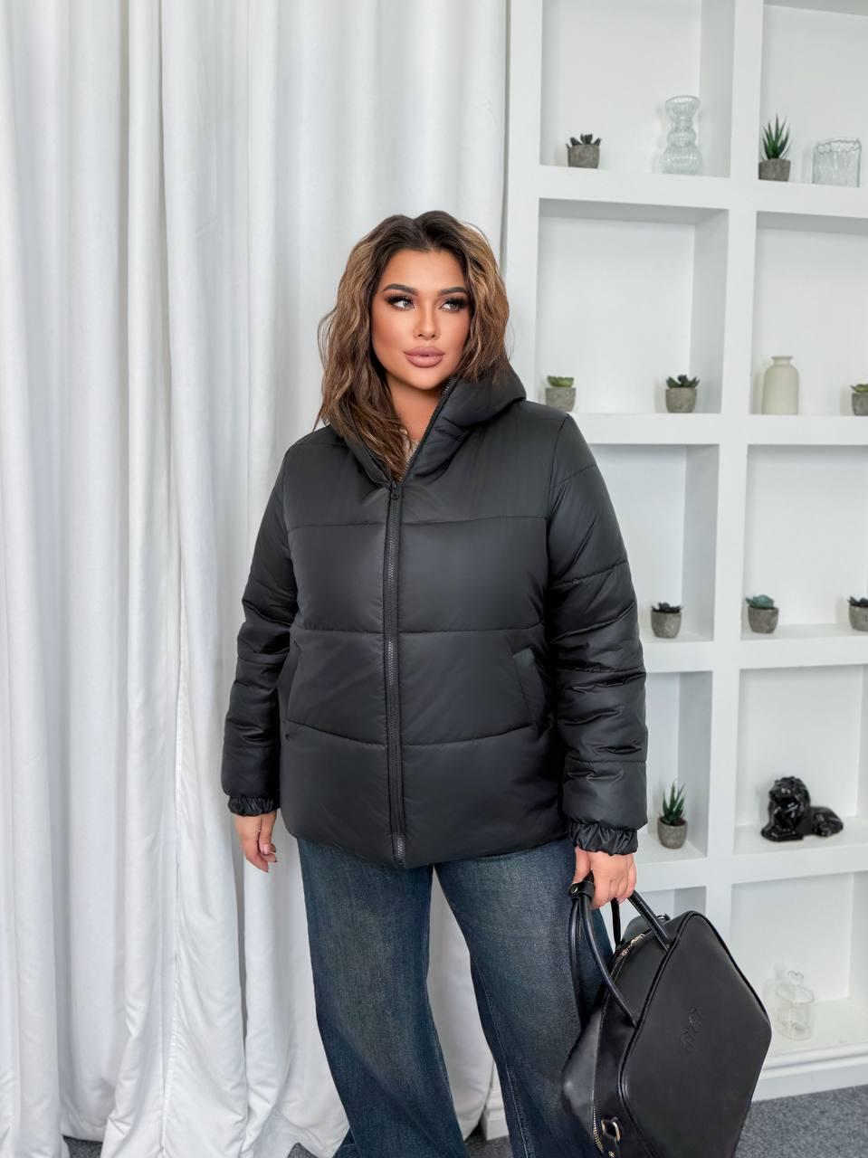 Жіноча куртка евро-зима великого розміру Україна Розміри: 48-50, 52-54, 56-58, 60-62