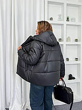 Жіноча куртка евро-зима великого розміру Україна Розміри: 48-50, 52-54, 56-58, 60-62, фото 4