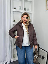 Жіноча куртка евро-зима великого розміру Україна Розміри: 48-50, 52-54, 56-58, 60-62, фото 3