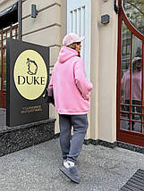 Тепле худі на флісі оверсайз батал великого розміру Розміри: 48-50, 52-54, 56-58, 60-62, фото 4