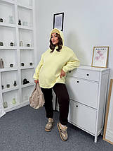 Тепле худі на флісі оверсайз батал великого розміру Розміри: 48-50, 52-54, 56-58, 60-62, фото 5