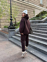 Тепле худі на флісі оверсайз батал великого розміру Розміри: 48-50, 52-54, 56-58, 60-62, фото 5