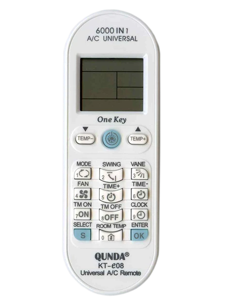 Універсальний пульт для кондиціонера QUNDA KT-e08 (6000 кодів)