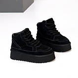 Стильні жіночі зимові кросівки на високій підошві, жіночі зимові хайтопи, зимові автоледі, фото 4