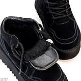 Стильні жіночі зимові кросівки на високій підошві, жіночі зимові хайтопи, зимові автоледі, фото 7