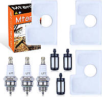 Mtanlo 3 шт. Повітряний фільтр для Stihl Ms170 Ms180 017 018 Ms180c бензопила, комплект повітряного фільтра з паливним фільтром