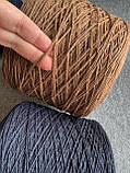 Пряжа мериносова Canberra cable Lanecardate 3*2/15.5 вікунья, 100 грамів, фото 3