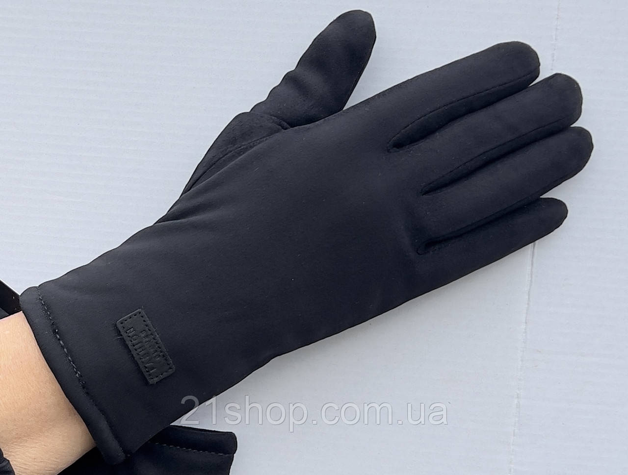 Жіночі рукавички з хутряною підкладкою, фото 1