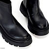 Шикарні зимові чорні лаконічні черевики натуральна шкіра, фото 4