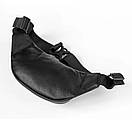 Сумка поясна (бананка) Body Black унісекс, натуральна шкіра Флотар, чорна, 3 відділення, фото 9