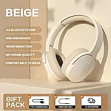 Бездротові bluetooth стерео навушники P2961 чорні з вбудованим mp3 плеєром, фото 4