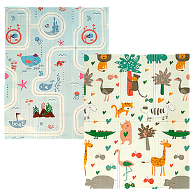 Термоковрик дитячий 200х150х1см розвиваючий для повзання складаний Африка+Океан 247