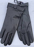 Жіночі рукавички на вовняній підкладці (СЕНСОРНІ), фото 3
