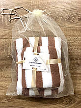 Рушник набір комплект ПРЕМІУМ 140*70 та 75*35 лазня сауна, рушник комплект для сауни, бані, будинку