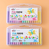 Набір акрилових маркерів 36 шт для малювання та творчості, маркери для тканини, дерева та кераміки в пластиковому кейсі, фото 5