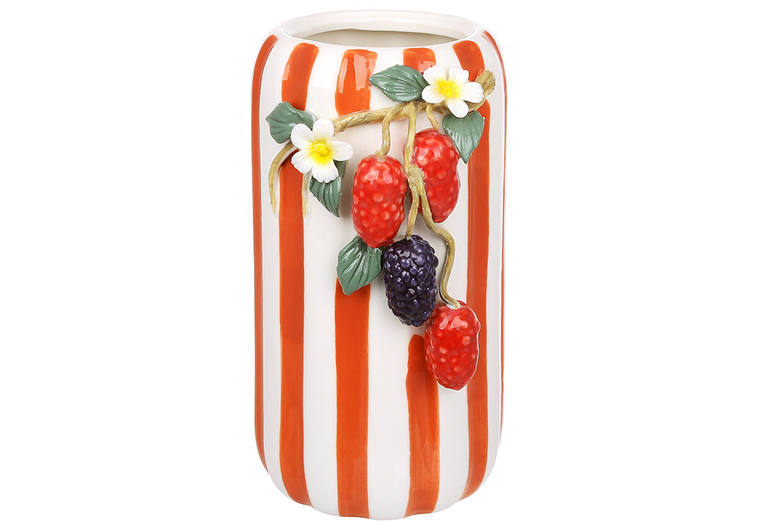 Ваза порцелянова з ягодами 19 см, фото 1