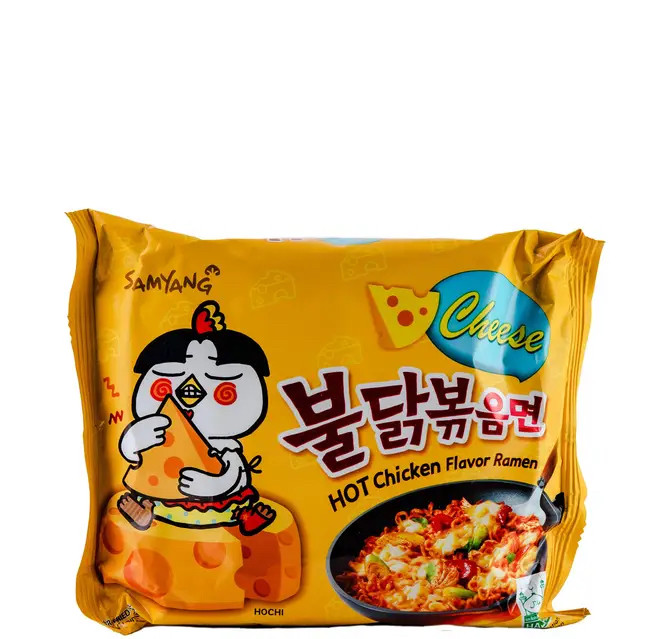 Локшина Samyang Buldak Hot Chicken Flavor Ramen (Cheese) (5x) - 140 g, фото 1