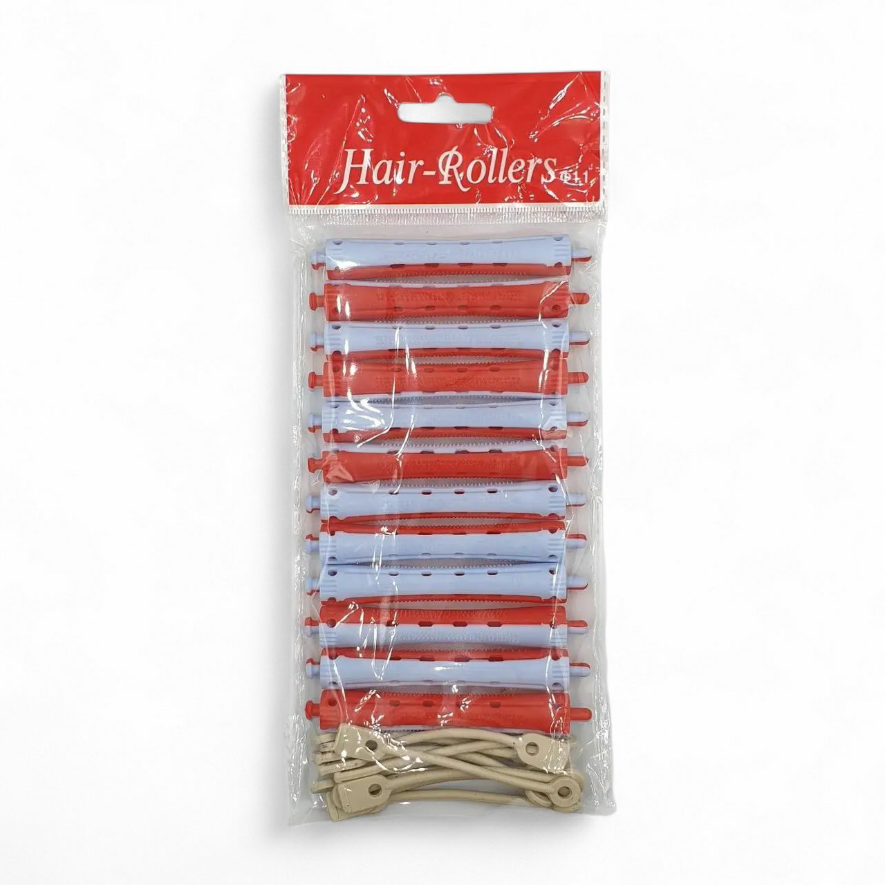 Бігуді-Коклюшки PROFLINE для Хімічної Завивки (Холодна Хвиля) – 12 шт., Довгі (81 мм), ø 11 мм, Червоно-Блакитні. Арт RB1291, фото 1