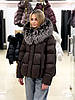 Пуховик жіночий Chanevia 25606 SEAL BROWN, фото 2
