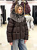 Пуховик жіночий Chanevia 25606 SEAL BROWN, фото 6