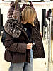 Пуховик жіночий Chanevia 25606 SEAL BROWN, фото 7