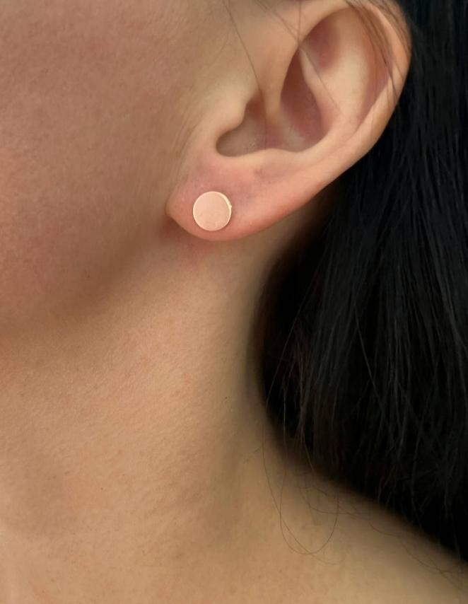 Сережки Омега з доріжками з каменів медичне золото, фото 1