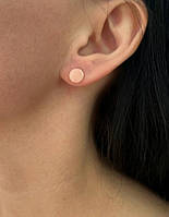 Сережки Омега з доріжками з каменів медичне золото