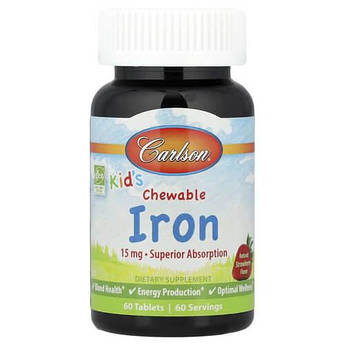 Carlson Kid's Chewable Iron 15 mg 60 таблеток