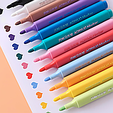 Набір акрилових маркерів 48 шт для малювання та творчості, маркери для тканини, дерева та кераміки в пластиковому кейсі, фото 4