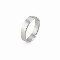 Срібна обручка "американка" покрита родієм