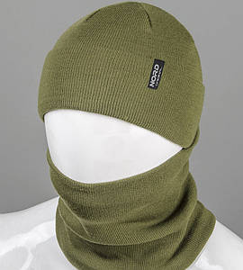 В'язаний комплект Шапка + Баф Nord, Хакі