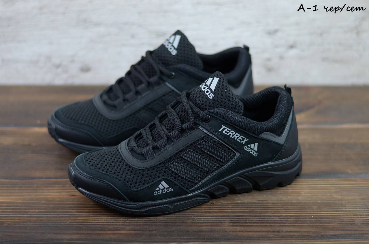 

ТОП Мужские кроссовки Adidas Terrex чит лето 2022 кросовки Сетка весна, чоловічі кросівки літні Адідас чорні, Черный