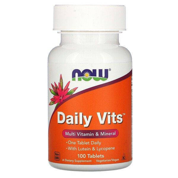 

Now Foods, Daily Vits (100 таб.), мужские витамины, женские витамины