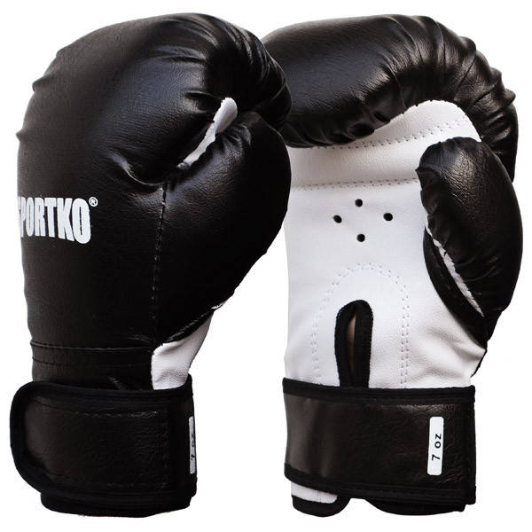 

Боксерские перчатки SPORTKO арт. ПД2-7-OZ (унций). черный
