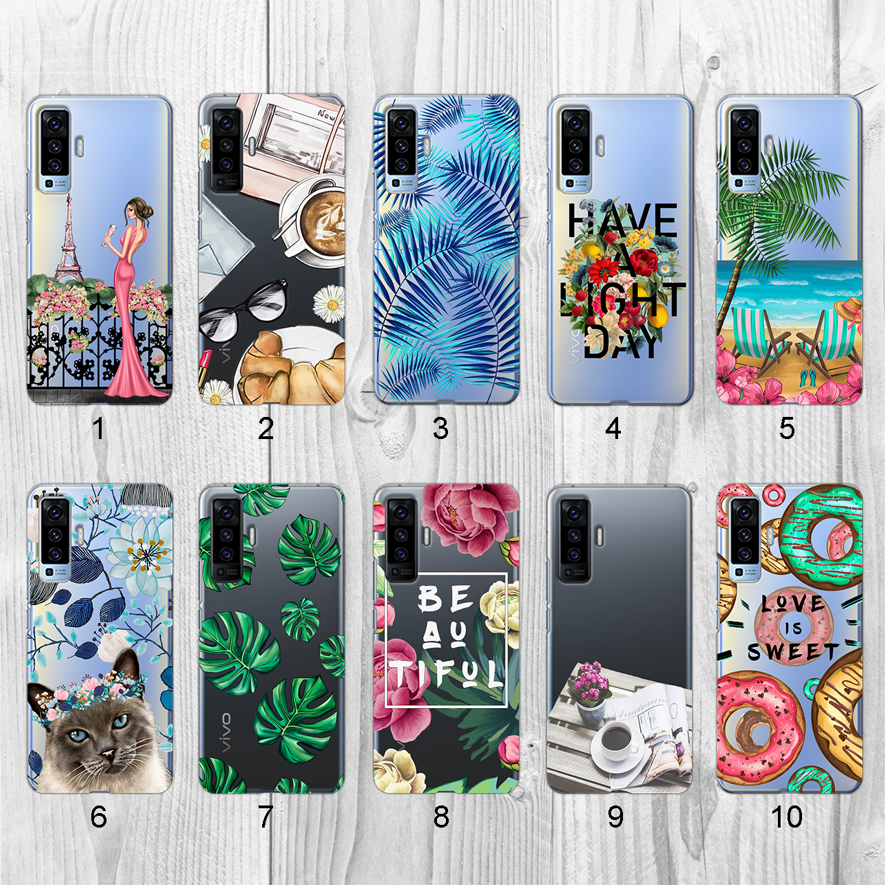 

Силиконовый чехол с рисунком для Vivo X50 (new collection)