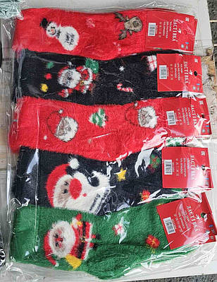 Шкарпетки жіночі теплі новорічні норка