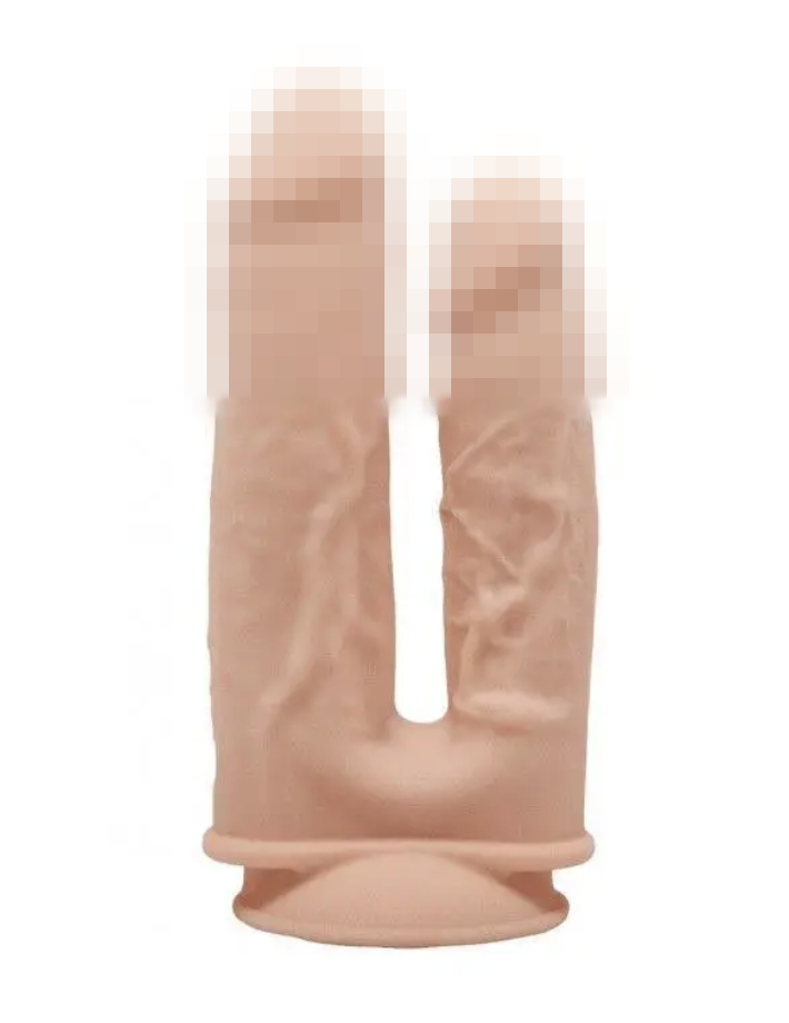 Подвійний фалоімітатор із присоскою Wooomy Ricooo, 19х4,3 см., фото 1