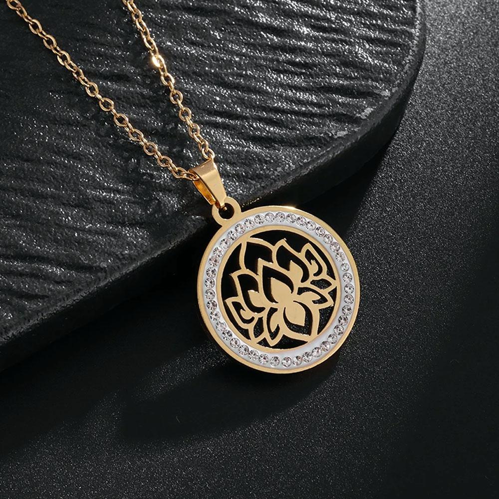 Амулет Лотос з фіанітами, фото 1