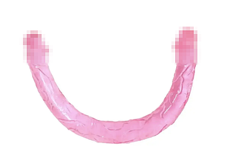 Двосторонній фалловітатор "Double Dong", рожевий, 44х3,5 см.