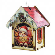Новорічна ялинкова іграшка «Будинок», висота 9,5 см