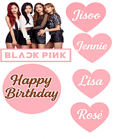 Харчовий друк BlackPink вафельний папір MoDeCore