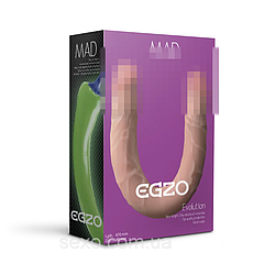 Двосторонній фаллоїмітатор із кібершкіри EGZO DL003, 47х4 см.